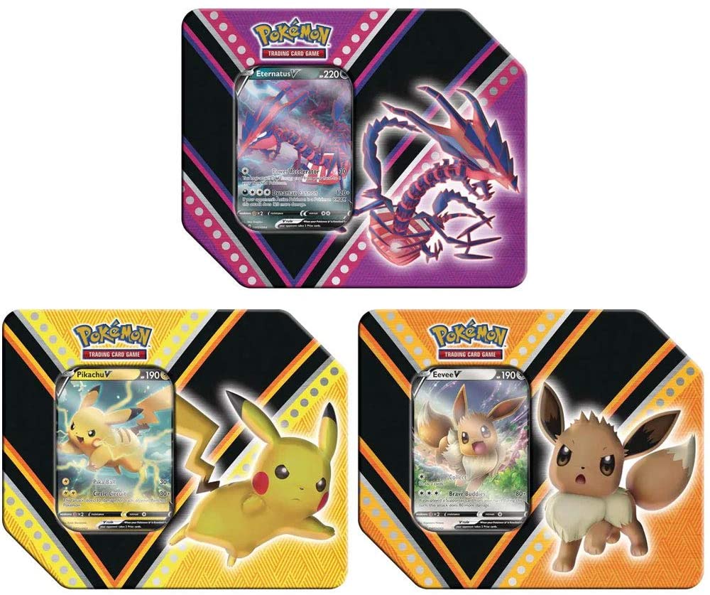 V Powers Tins (Pikachu, Eternatus & Eevee)