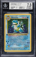 BGS 7.5 (NEAR MINT+) Blastoise Holo R/Thin Stamp 1999 Pokemon Base 1st Edition (#0013966850)