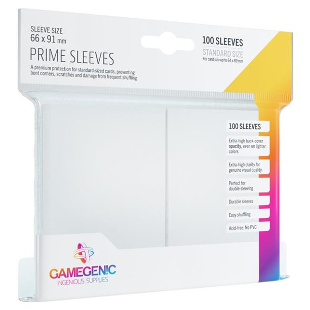 Game Genic DP - Prime Sleeves, Multiple Colors - Pack of 100