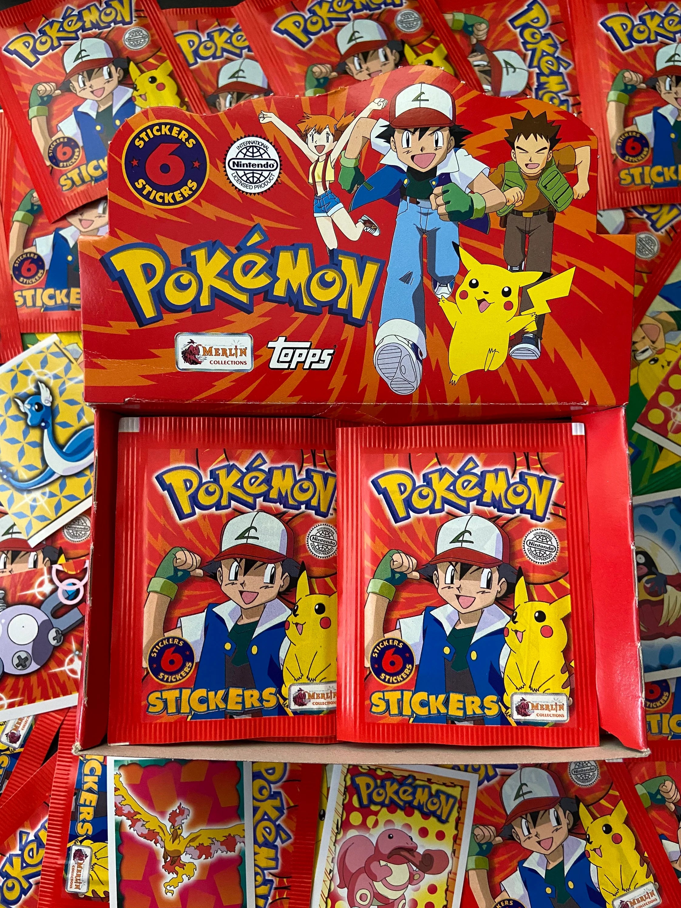 Topps x Pokémon: Merlin Sticker Collection Series 1 (2000) Booster Pack (6 Stickers)
