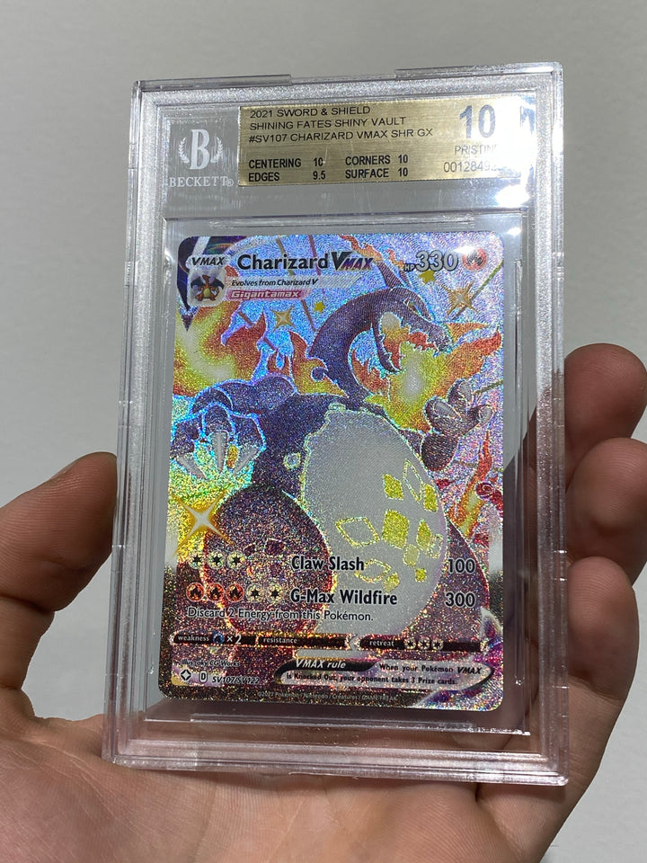 BGS PRISTINE 10 Shiny VMAX Charizard SV107/SV122 - Shining Fates Shiny Vault