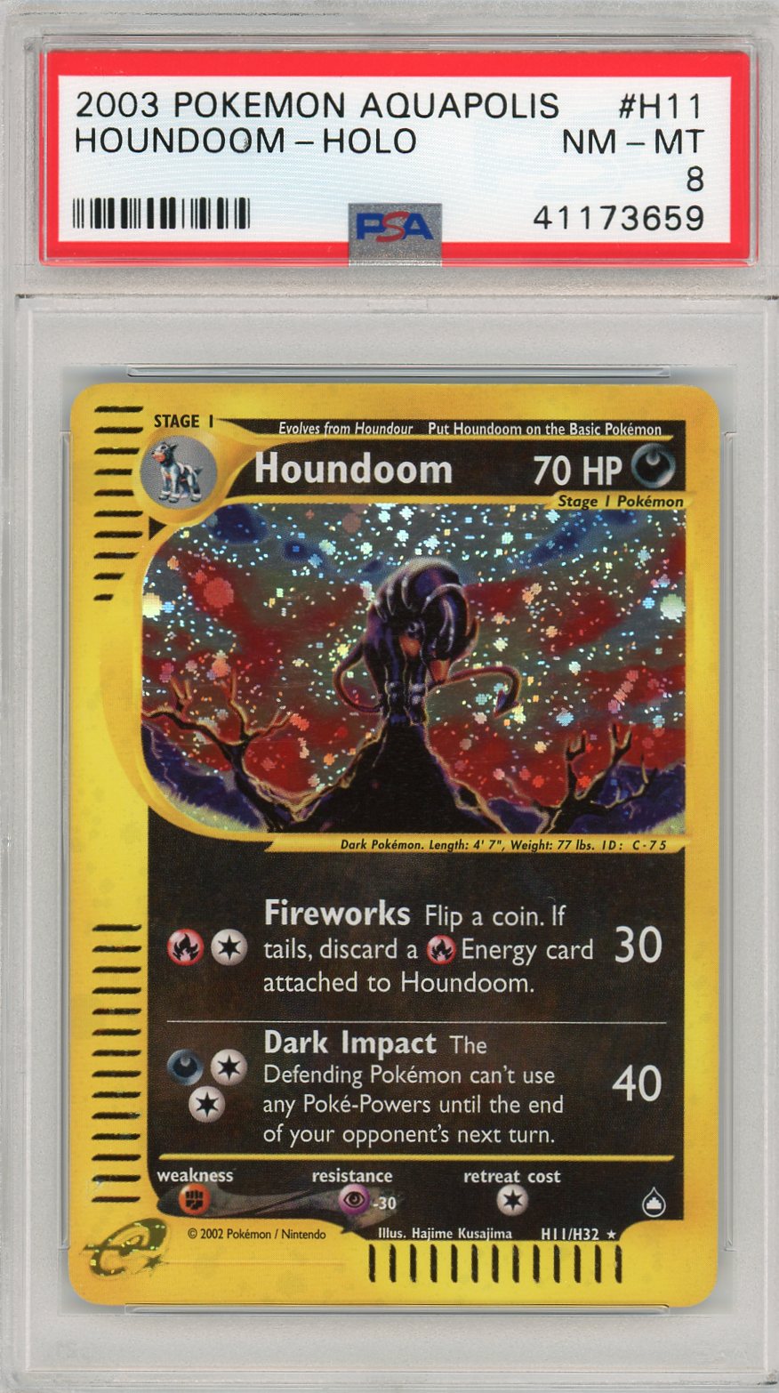 PSA 8 NM-MT Houndoom  H11/H32 - Aquapolis 2002