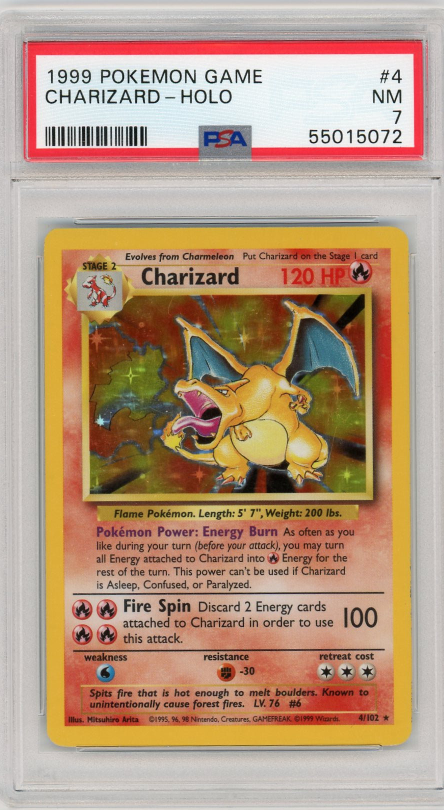 PSA 7 NM Charizard 4/102 - Base Set 1999