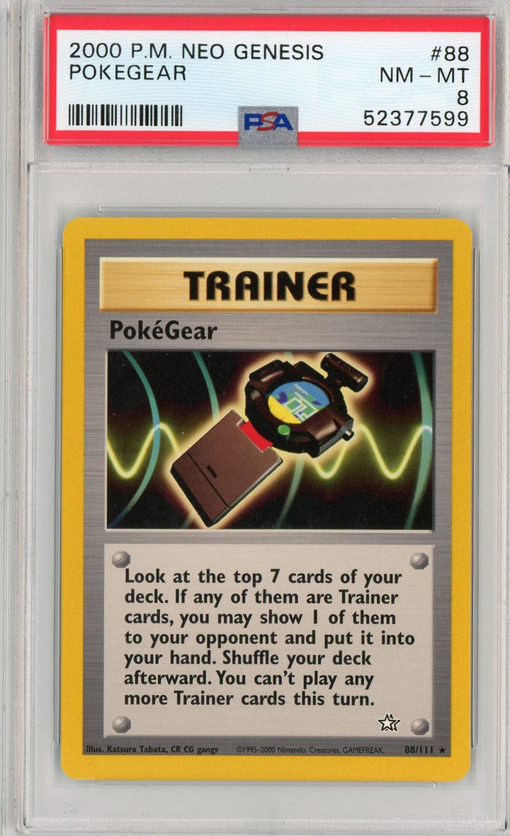 PSA 8 NM-MT PokéGear - Neo Genesis 2000