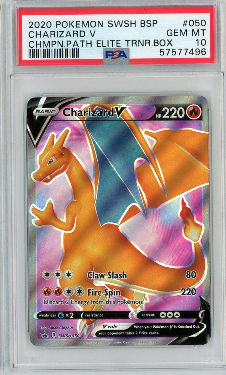 PSA 10 GEM MINT Charizard V SWSH050 - Sword & Shield Black Star Promo 2020