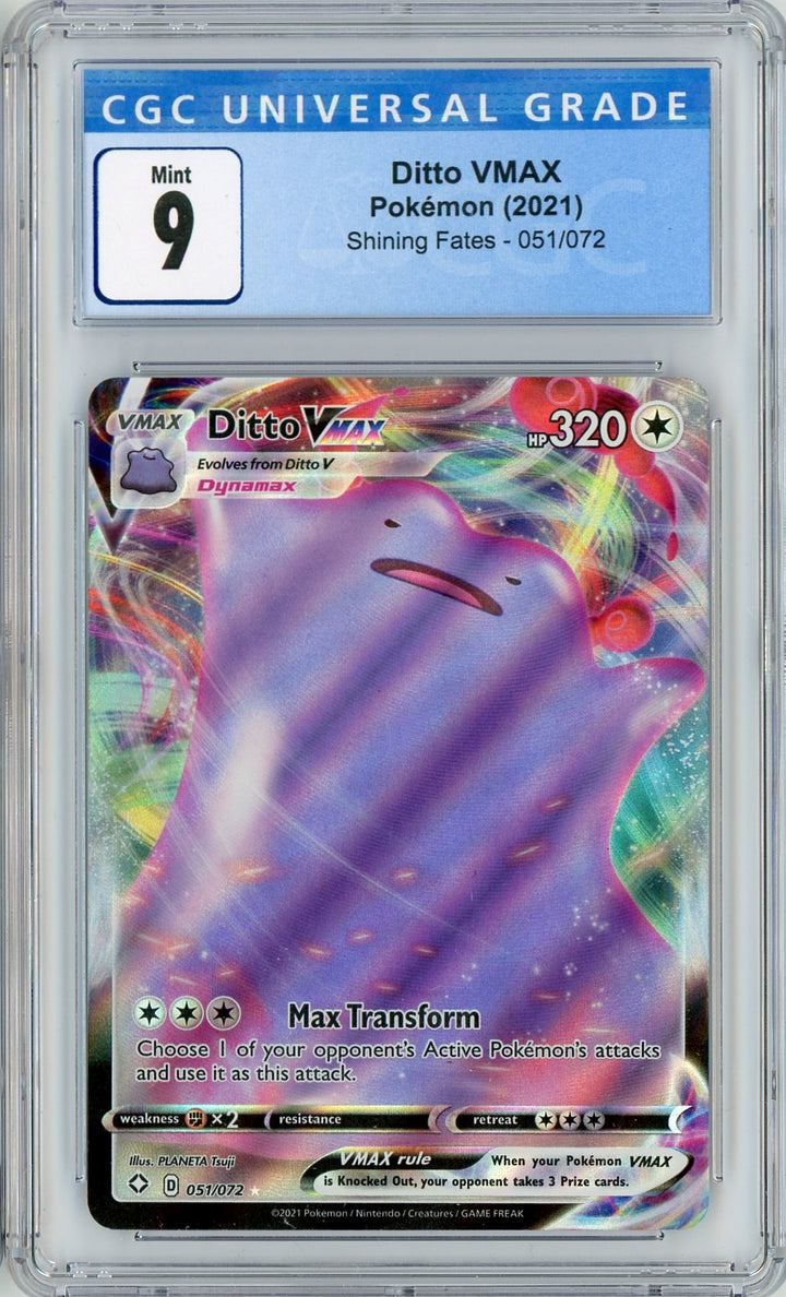 CGC 9 Mint - Ditto VMAX 051/072 - Shining Fates 2021