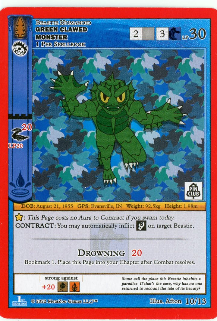 Green Clawed Monster (10/13) [Wilderness Mystery Collection - Pin Club]