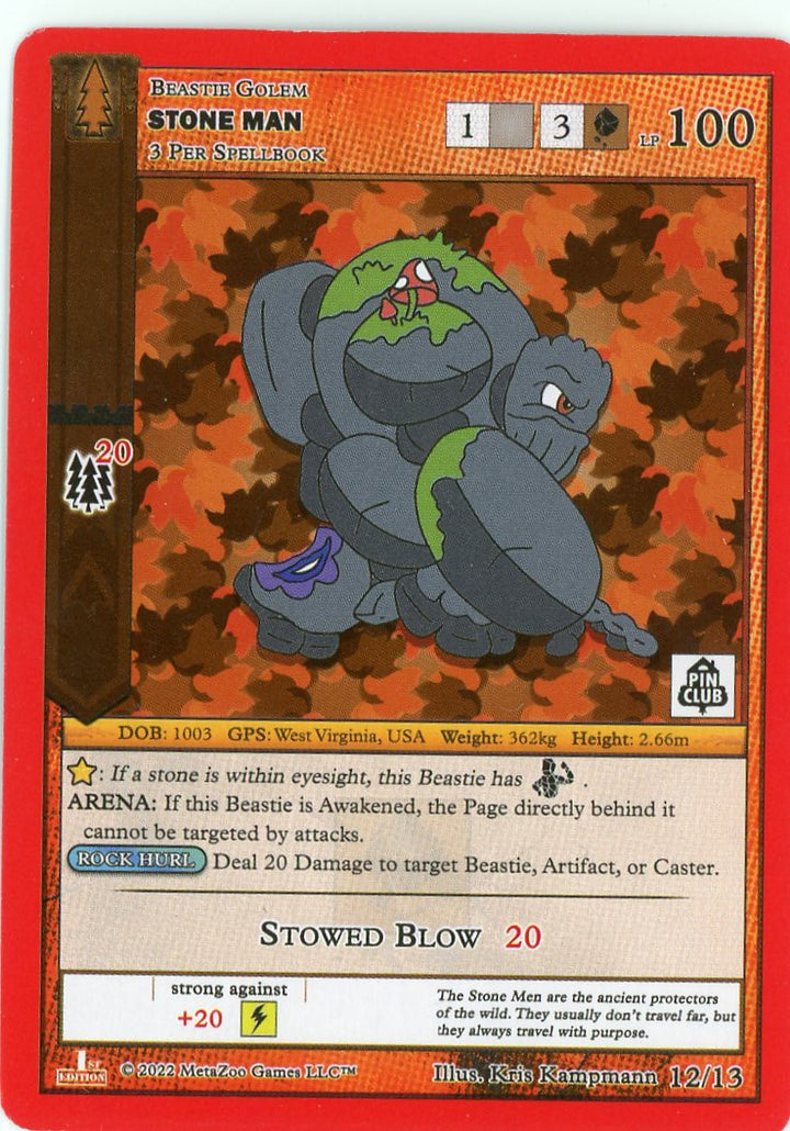 Stone Man (12/13) [Wilderness Mystery Collection - Pin Club]