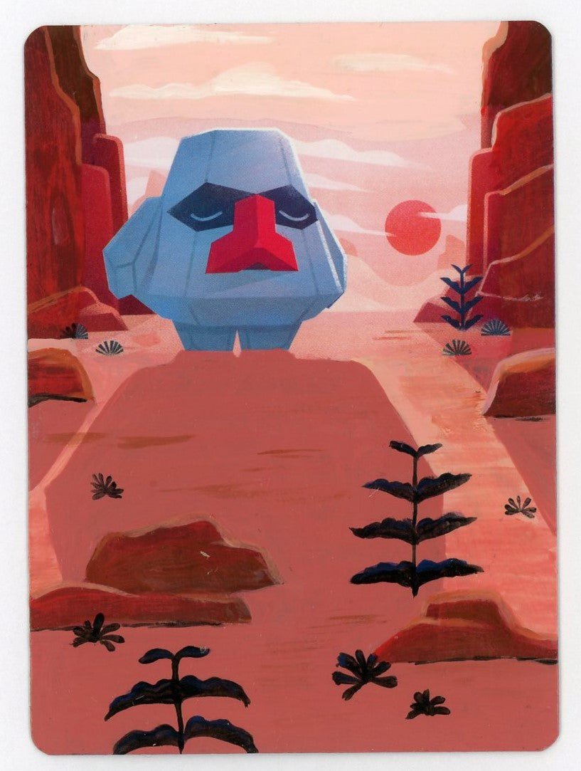 Hand-Painted Art Card - Nosepass, 1 of 1 - Acryllic Paint - Amanda Wenger