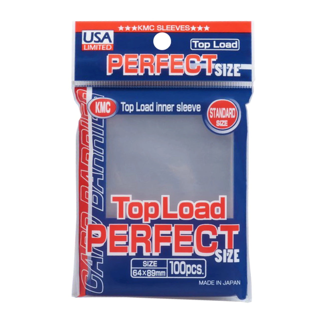 KMC Sleeves USA Pack Top Load Perfect 100-Count