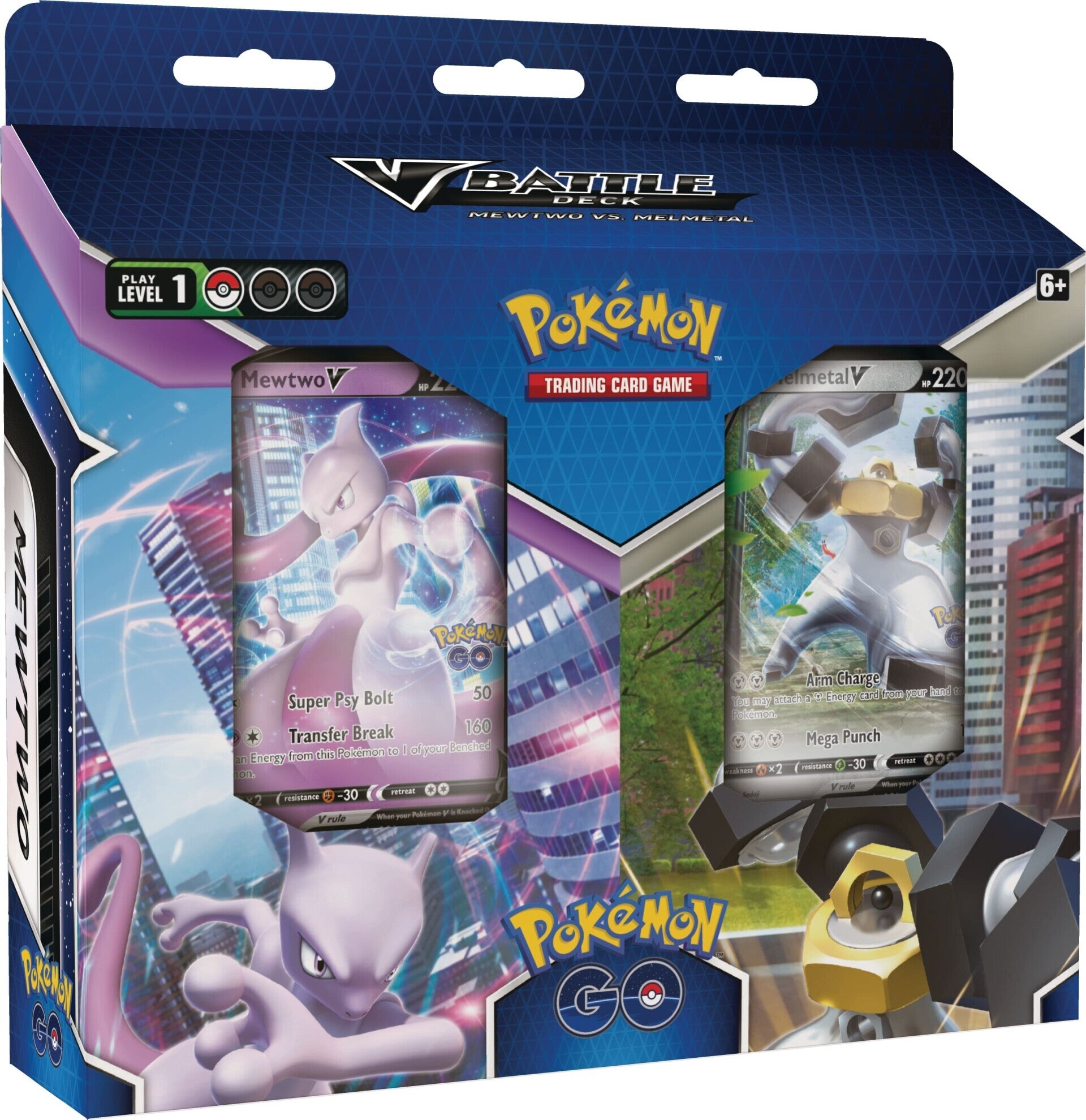 Pokémon TCG: Pokémon GO V Battle Deck Bundle - Mewtwo V vs. Melmetal V (Includes 2 Booster Packs) - Boxes & Cases
