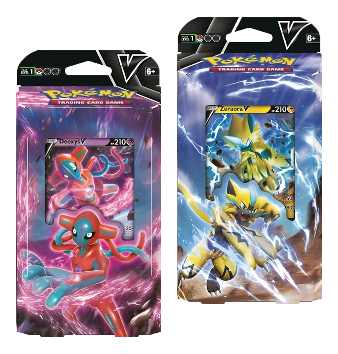 Pokemon trading card game Blister Trading Card Game Deoxys Vmax And Zeraora  Vmax Pokémon English